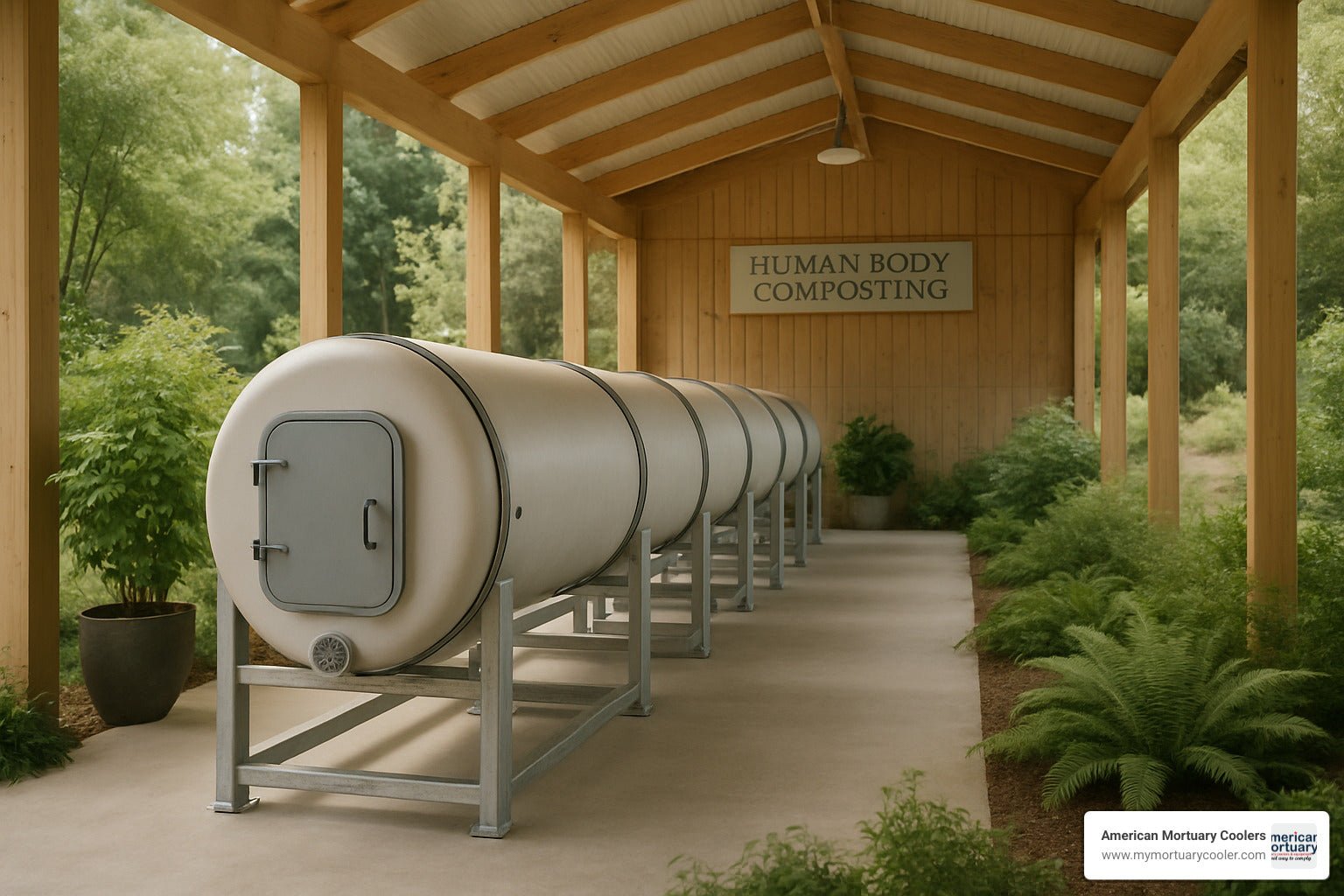 Composting Bodies vs Cremation: A Practical Guide to Your Options - American Mortuary Coolers & Equipments Composting Bodies vs Cremation: A Practical Guide to Your Options - American Mortuary Coolers & Equipments